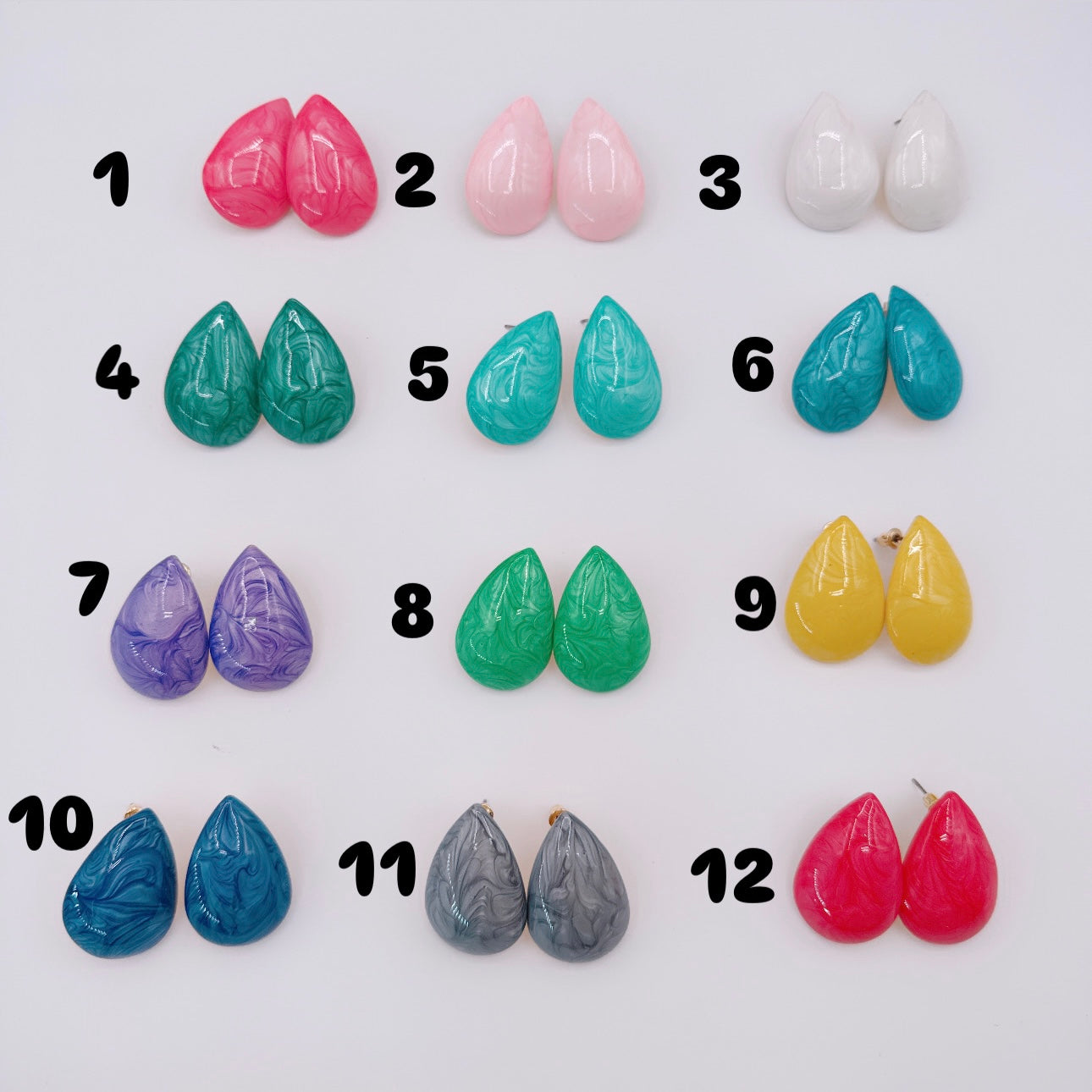 Orecchini Goccia Smaltati