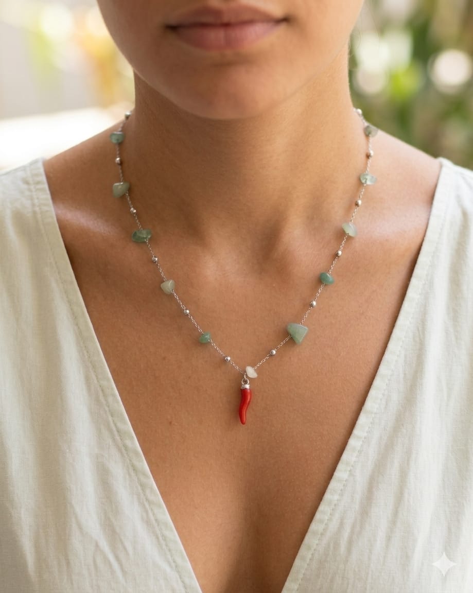 Collana Cristalli & Peperoncino