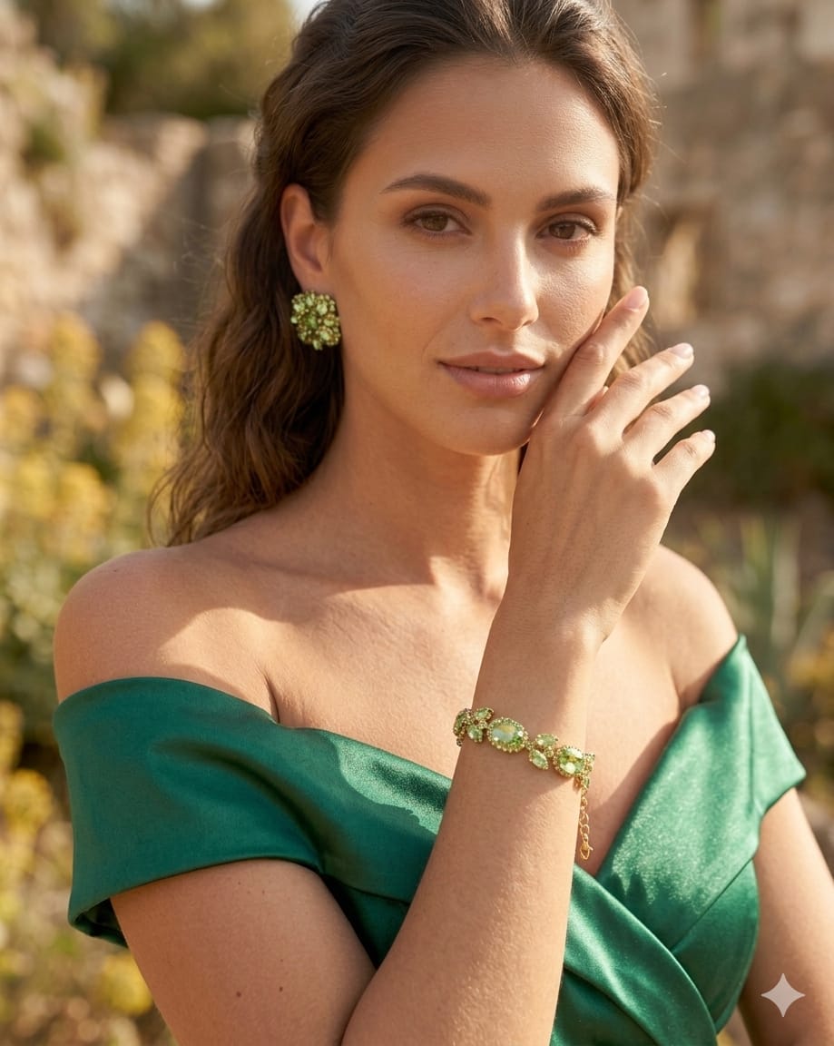 Orecchini & Bracciale Smeraldo