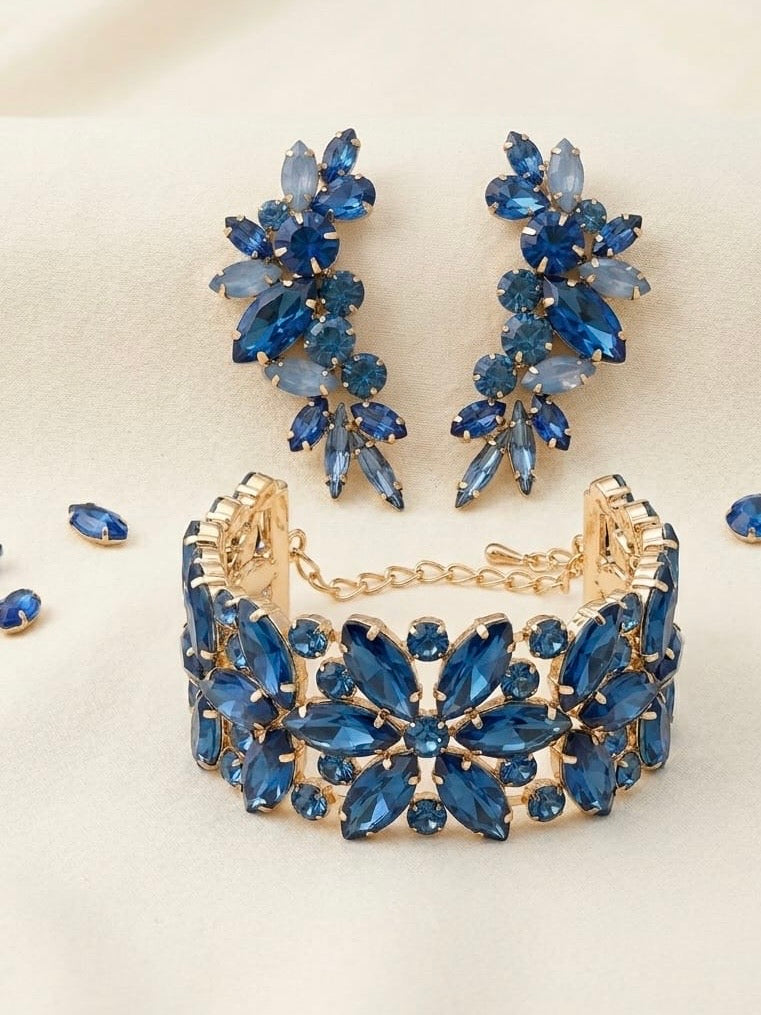 Orecchini & Bracciale Cobalto