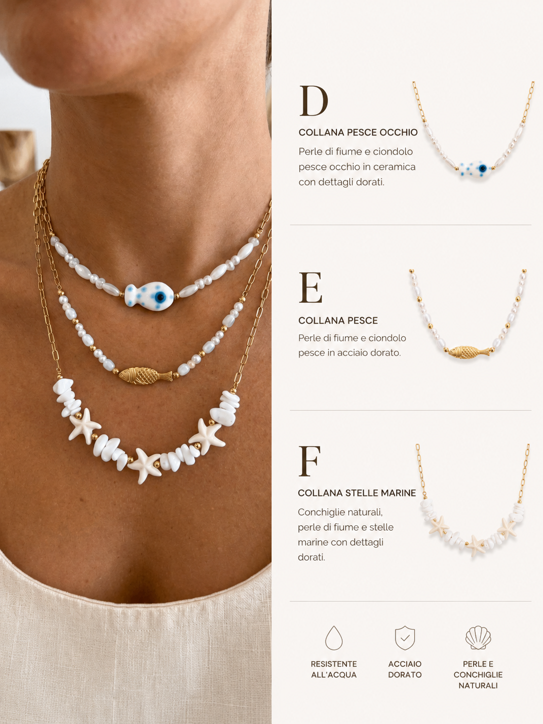 Collana Santorini White
