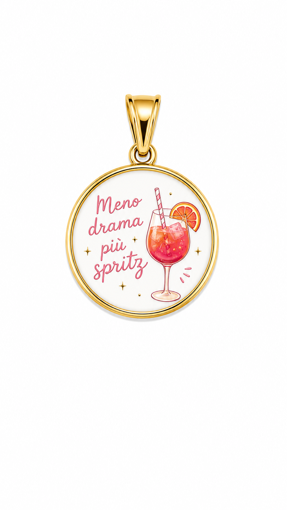 CIONDOLO TONDO FRASE
