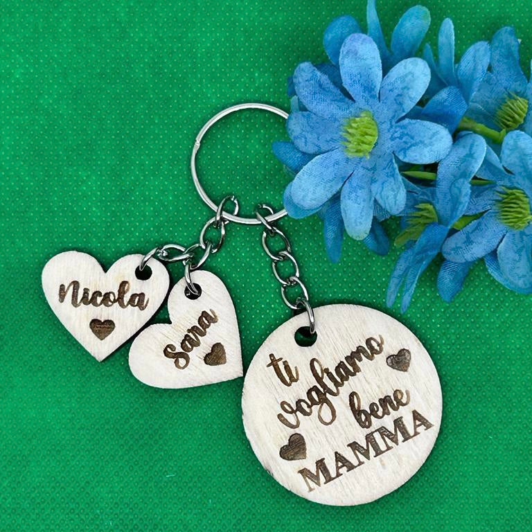 Portachiavi Legno Personalizzato - SCINTILLE ACCESSORI MODA