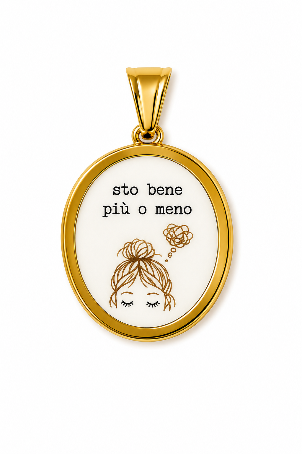 CIONDOLO OVALE FRASI