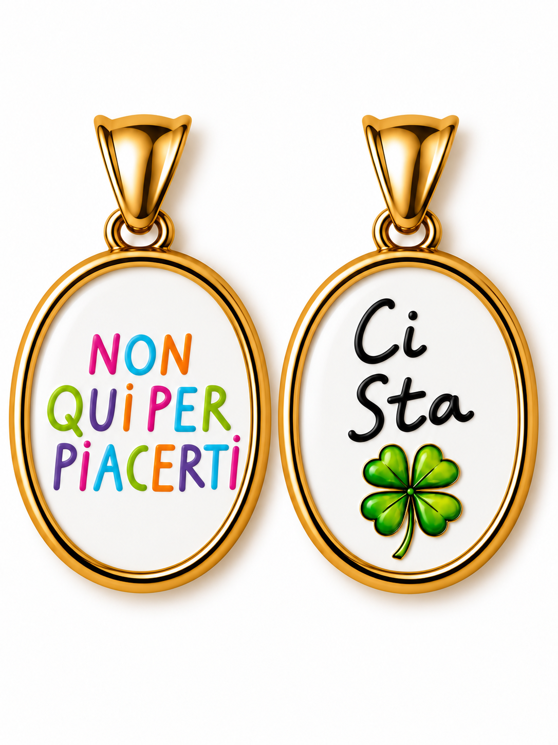CIONDOLO OVALE FRASI