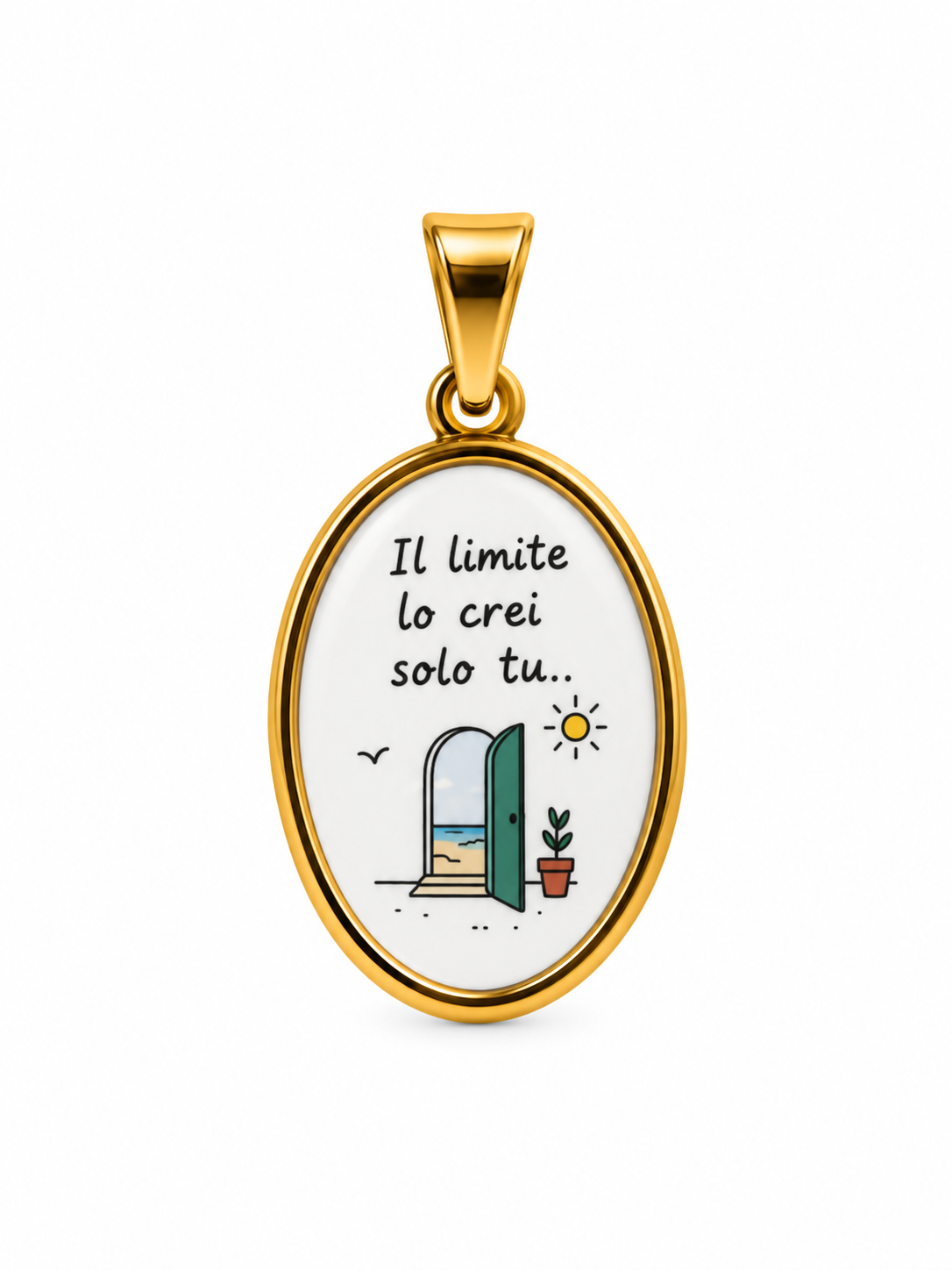 CIONDOLO OVALE FRASI