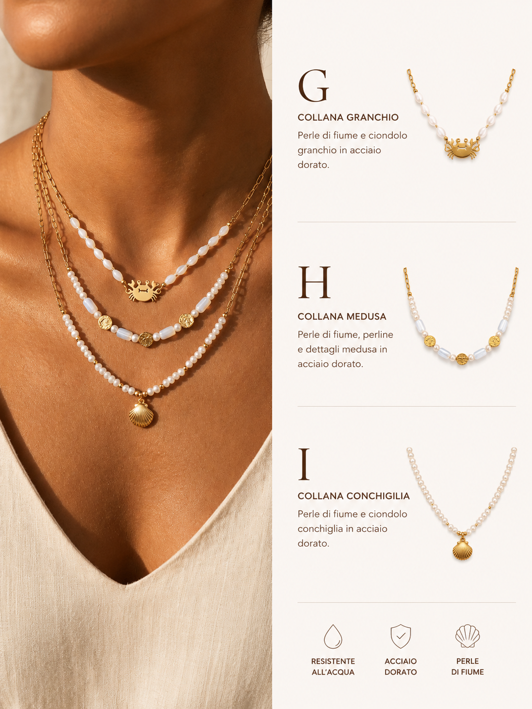 Collana Santorini White