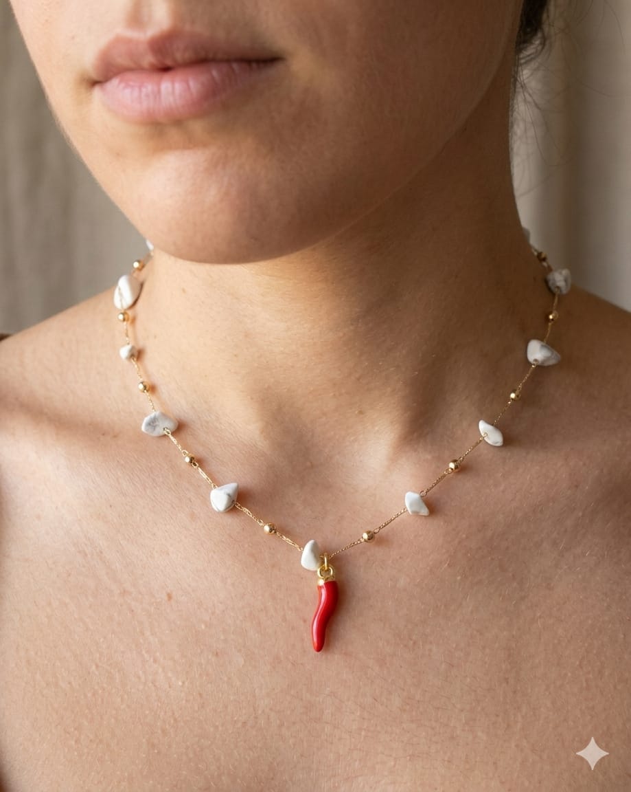 Collana Cristalli & Peperoncino