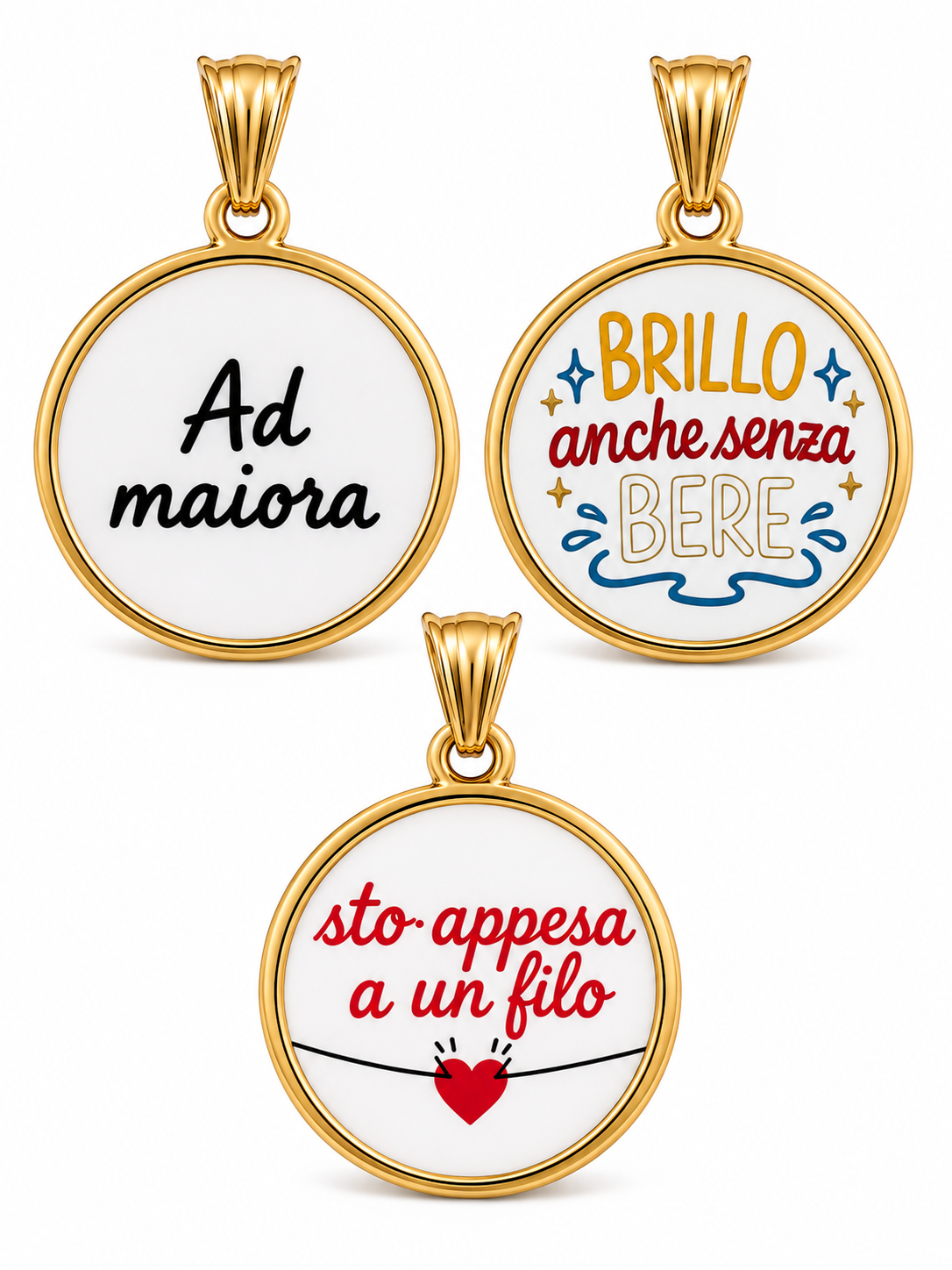 CIONDOLO TONDO FRASI