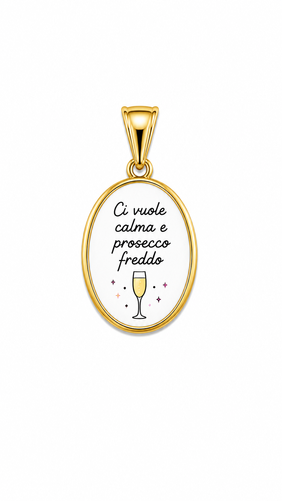 CIONDOLO OVALE FRASI