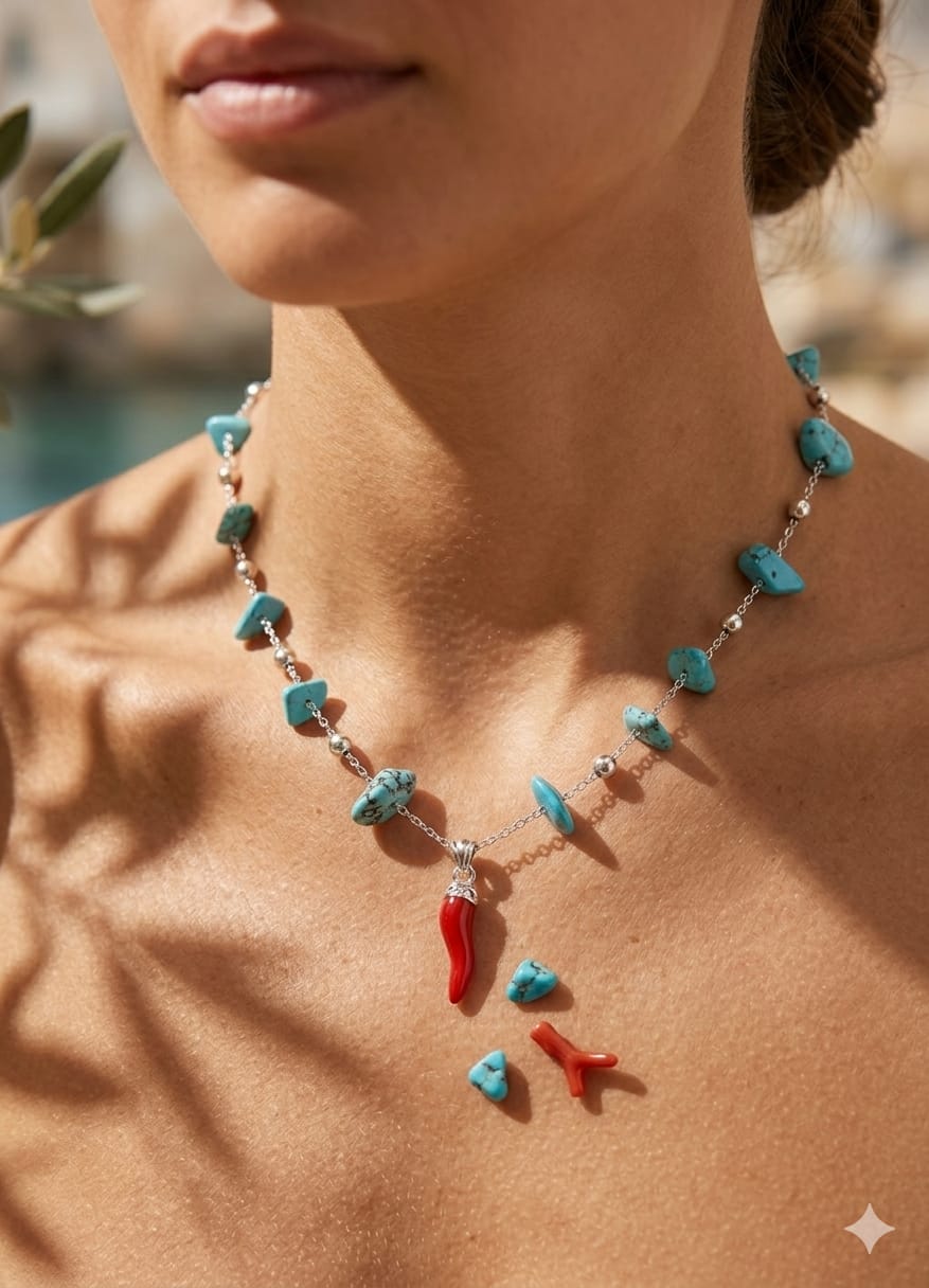 Collana Cristalli & Peperoncino