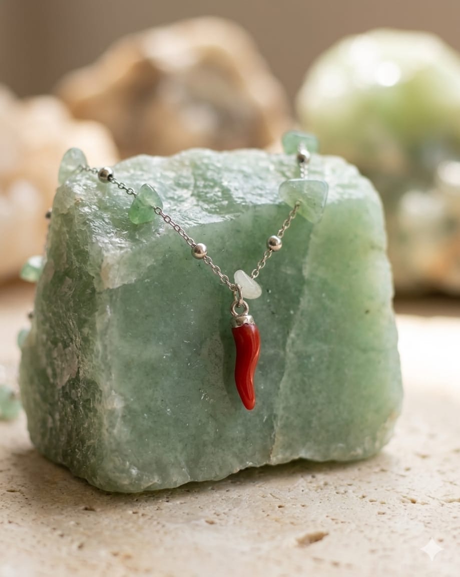 Collana Cristalli & Peperoncino