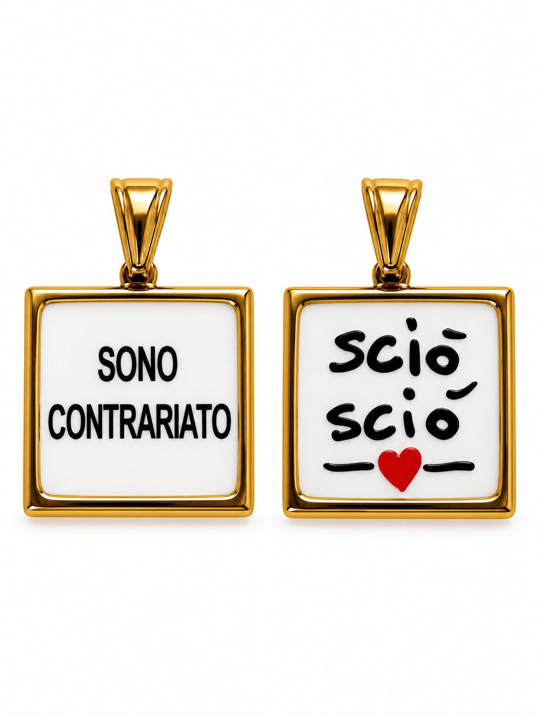 CIONDOLO QUADRATO FRASI