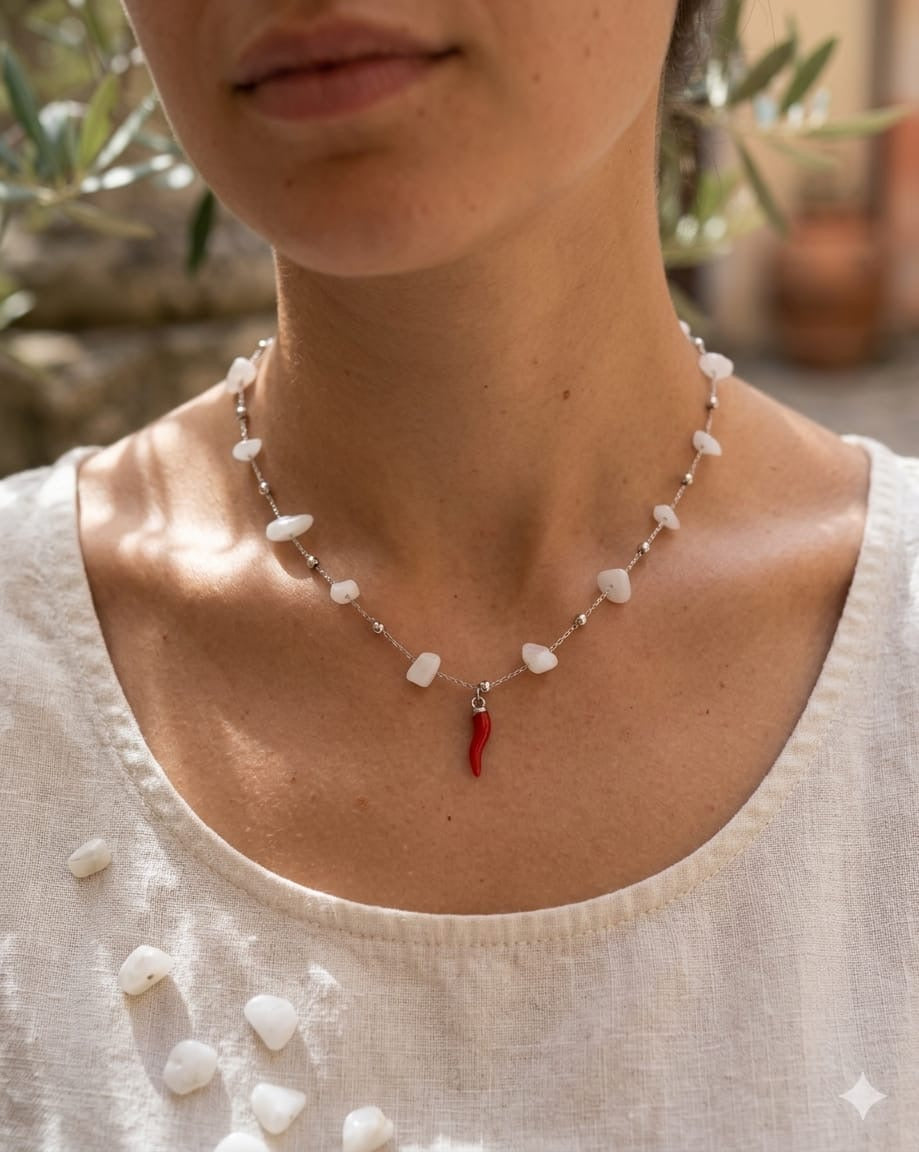 Collana Cristalli & Peperoncino