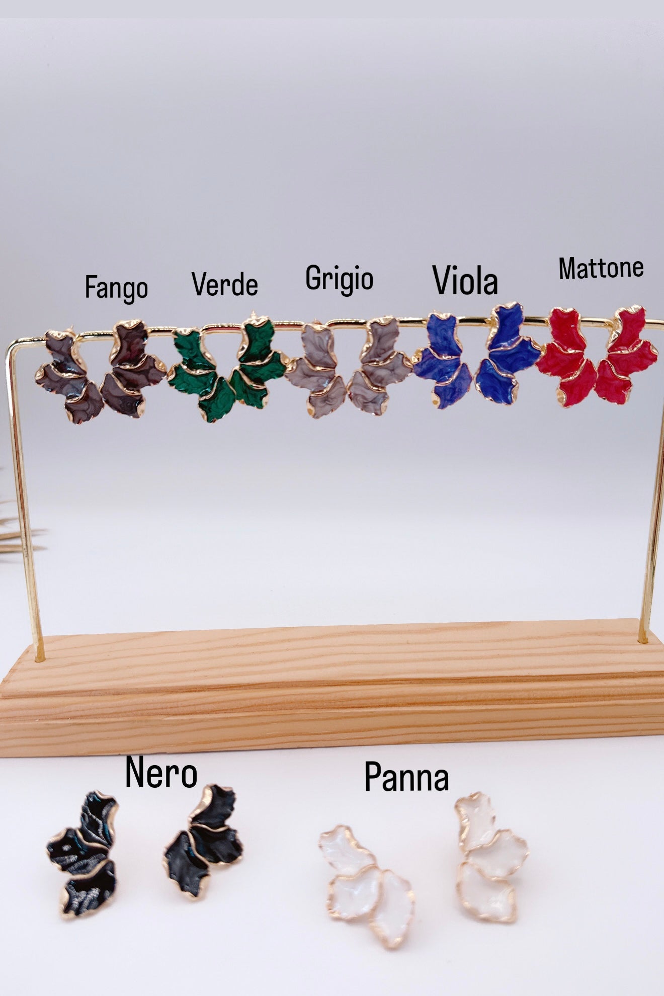 Orecchini Foglia Smaltata