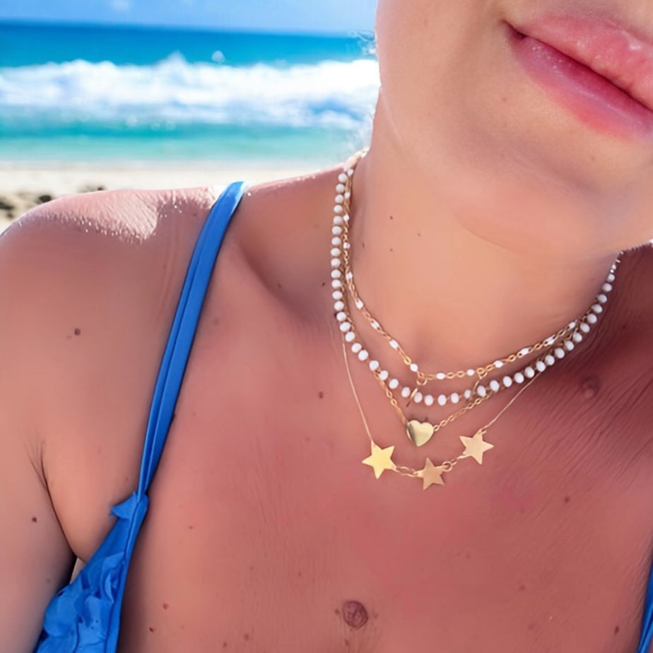 Collana Cristalli White