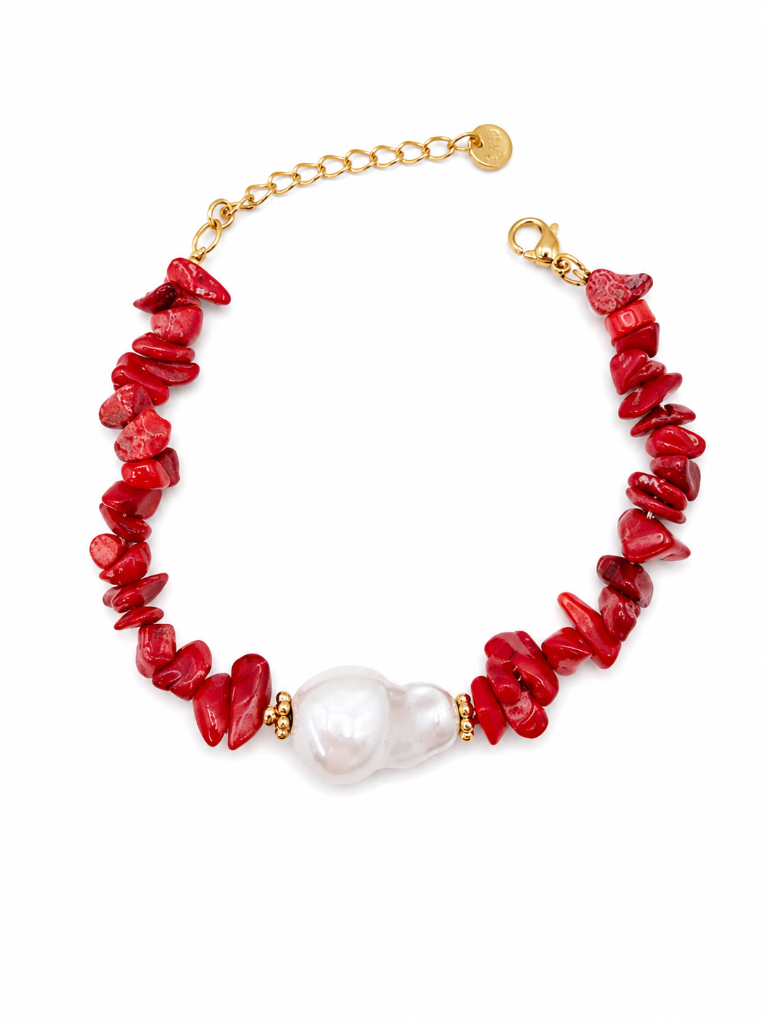 Bracciale Corallo & Perla Fiume