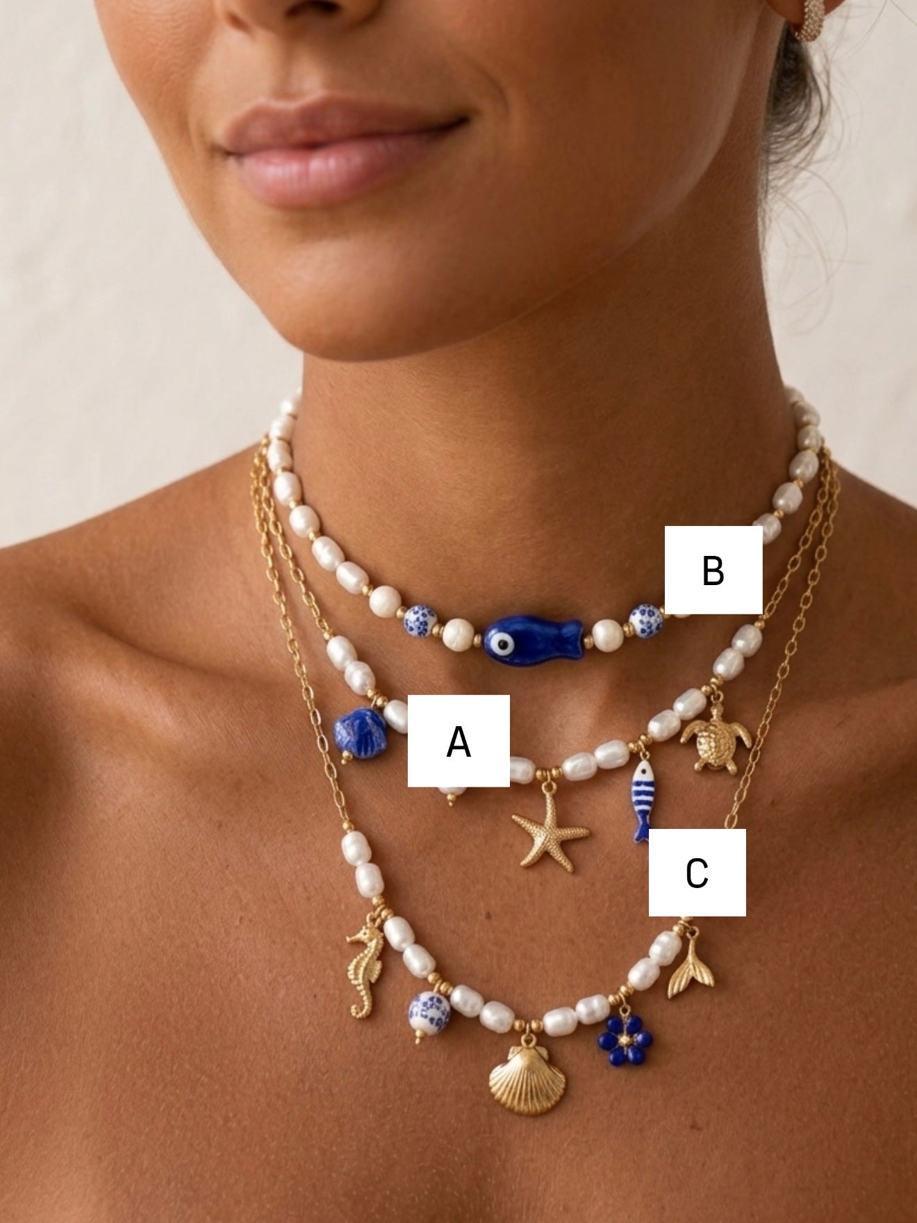 Collana Santorini Blue