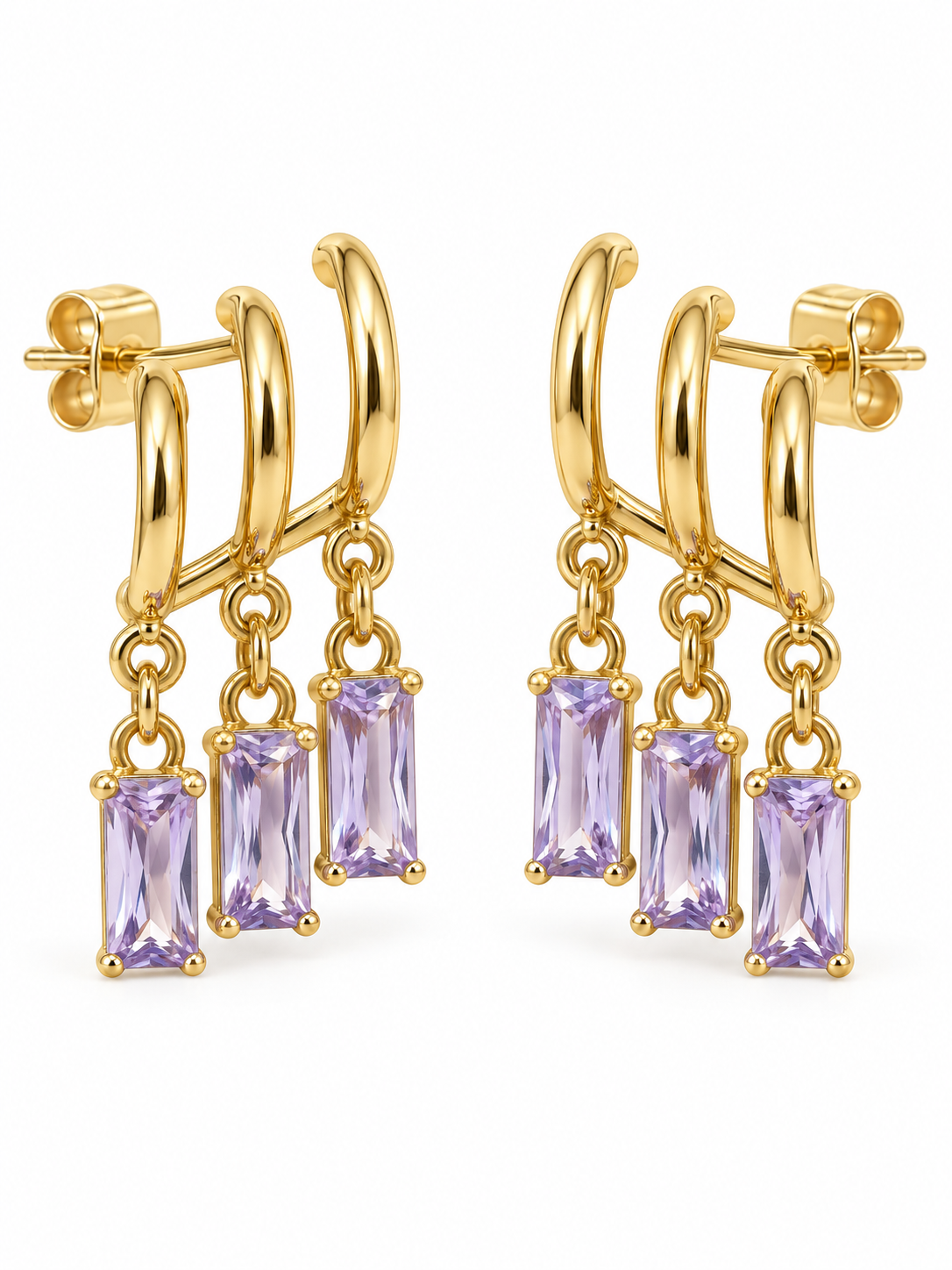 Orecchini Shine Baguette