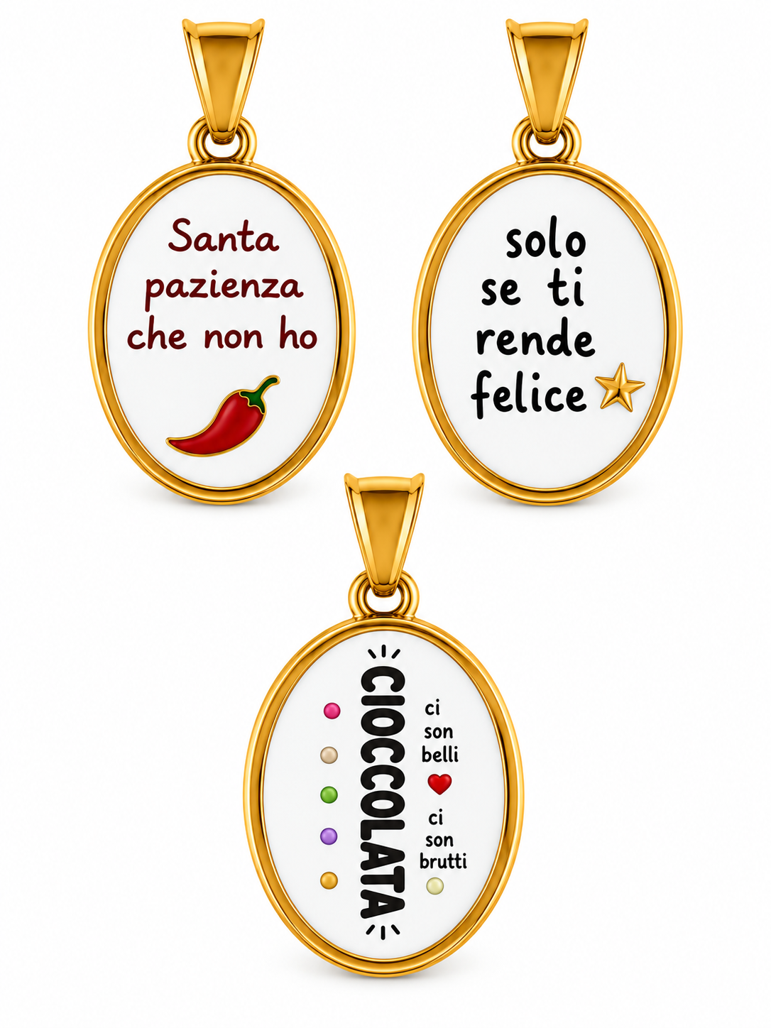 CIONDOLO OVALE FRASI