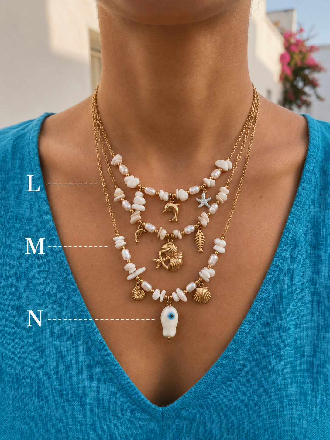 Collana Santorini White