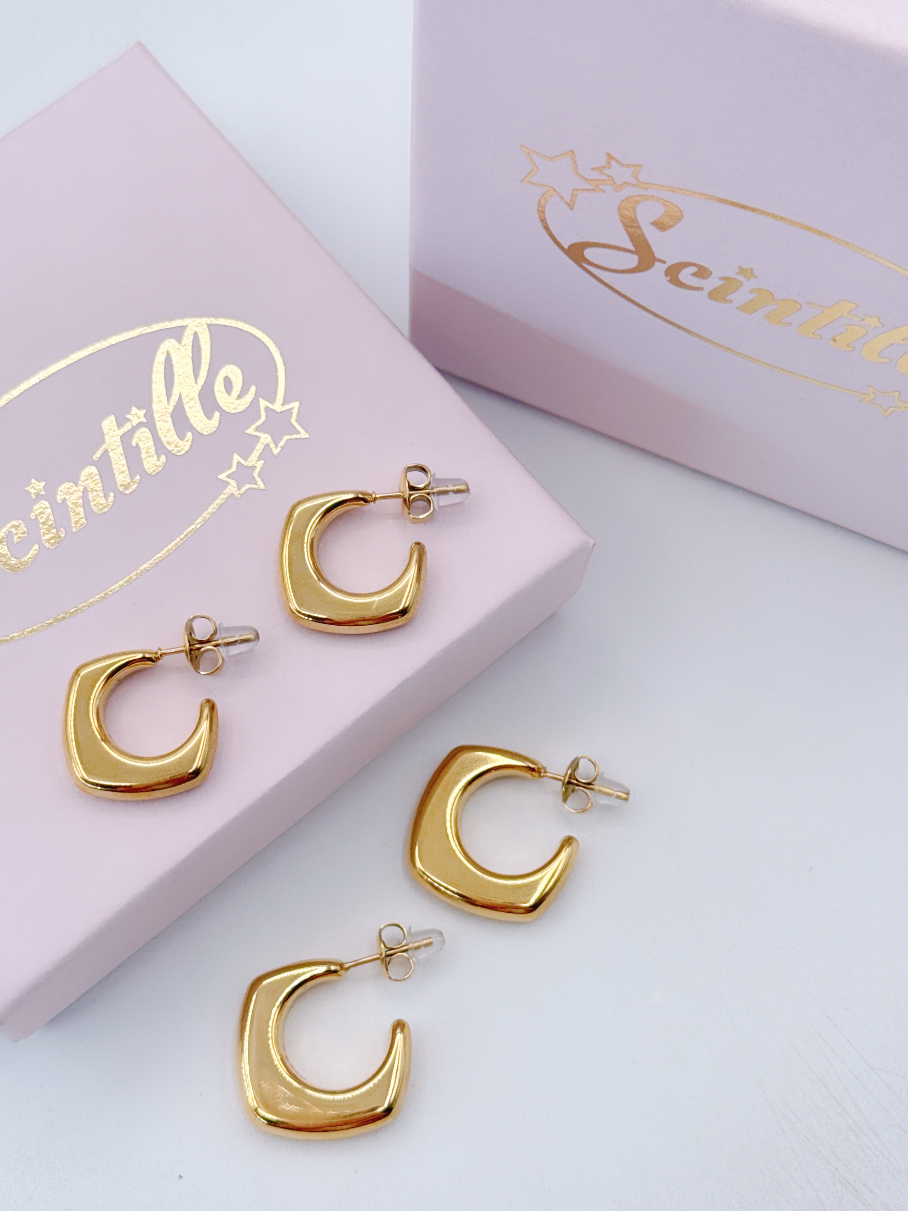 Orecchini Quadrato Gold