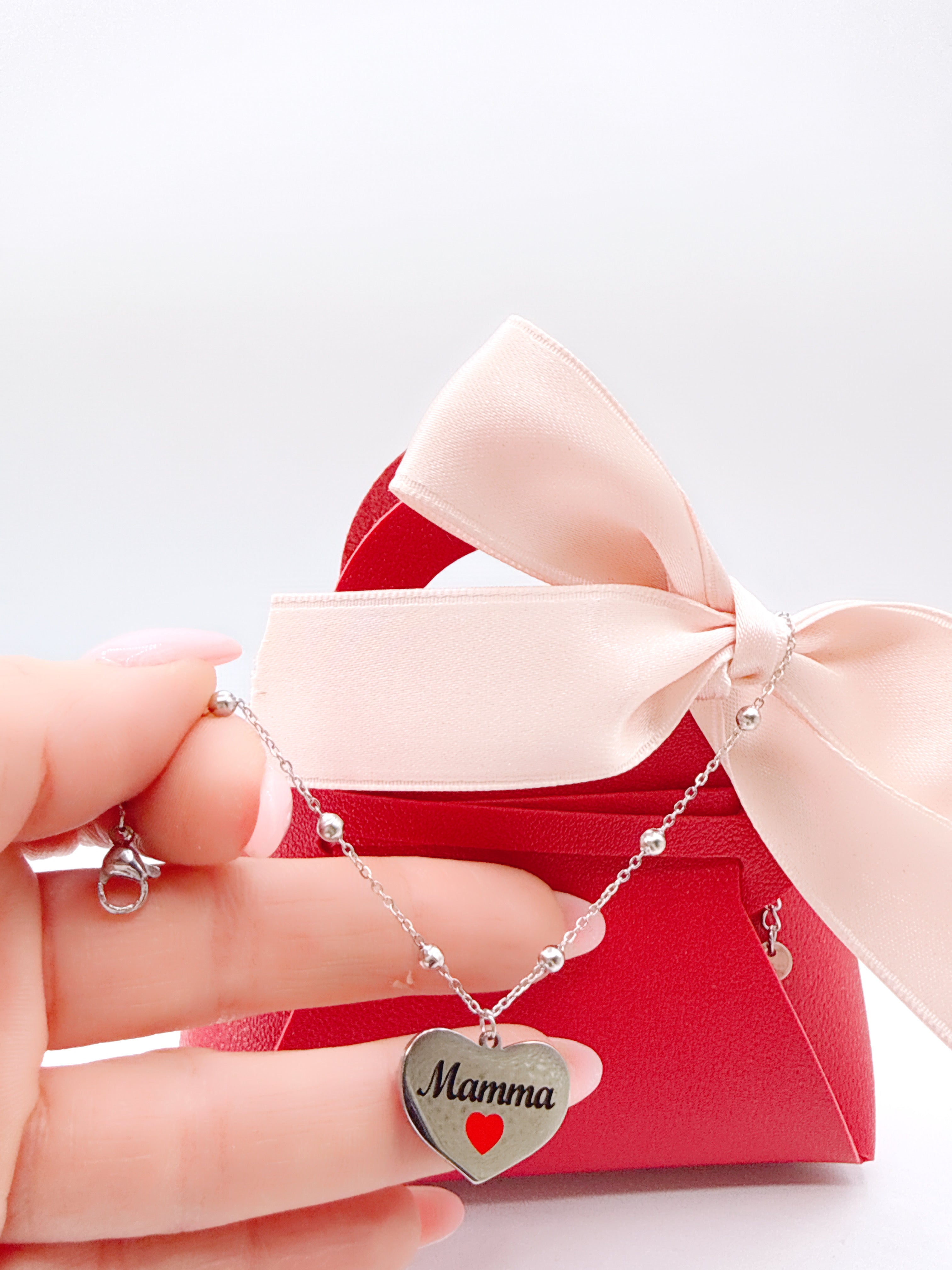 Bracciale Mamma + Bag Rossa