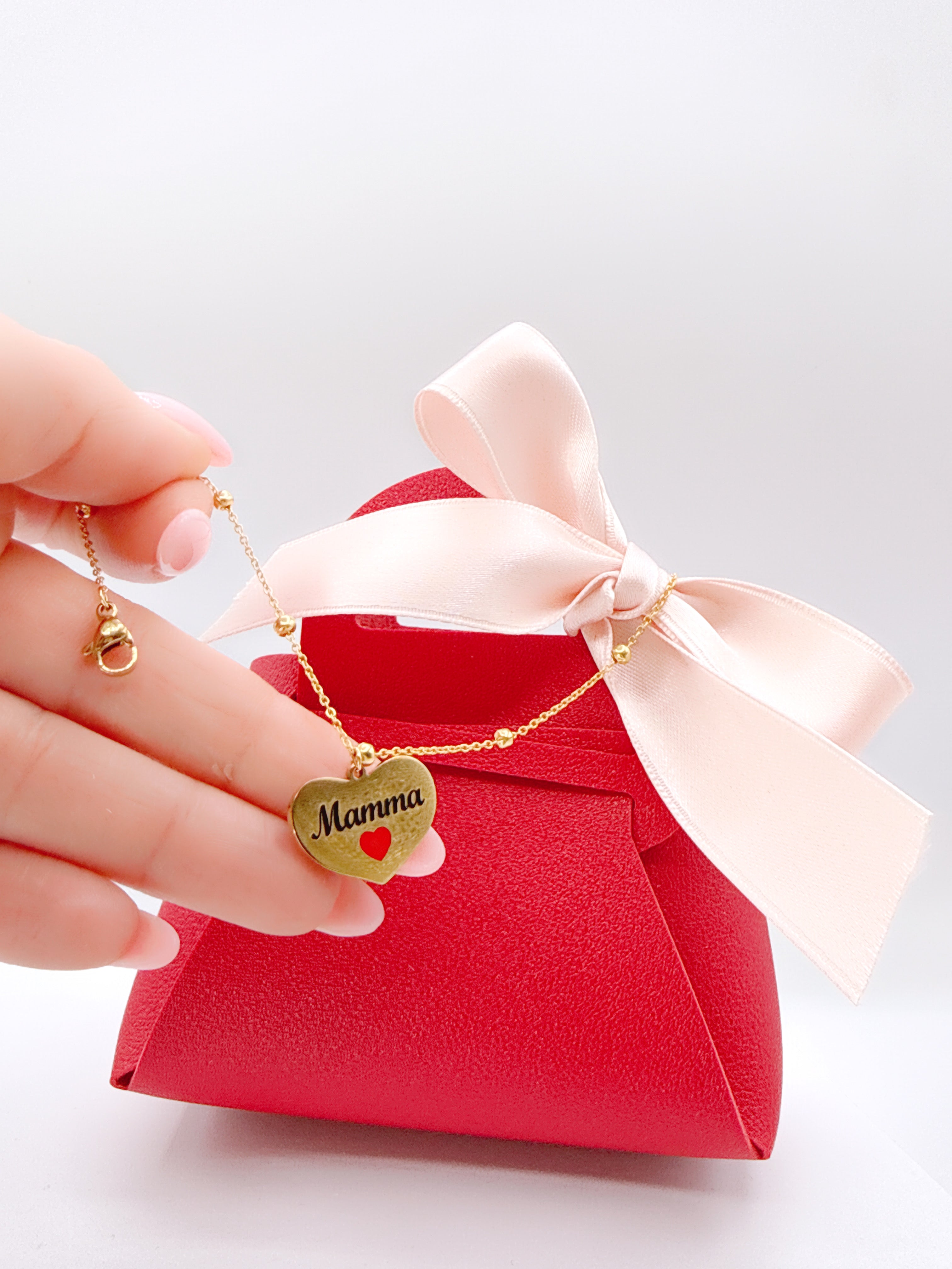 Bracciale Mamma Golg + Bag Rossa