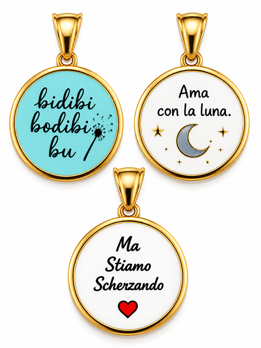 CIONDOLO TONDO FRASI