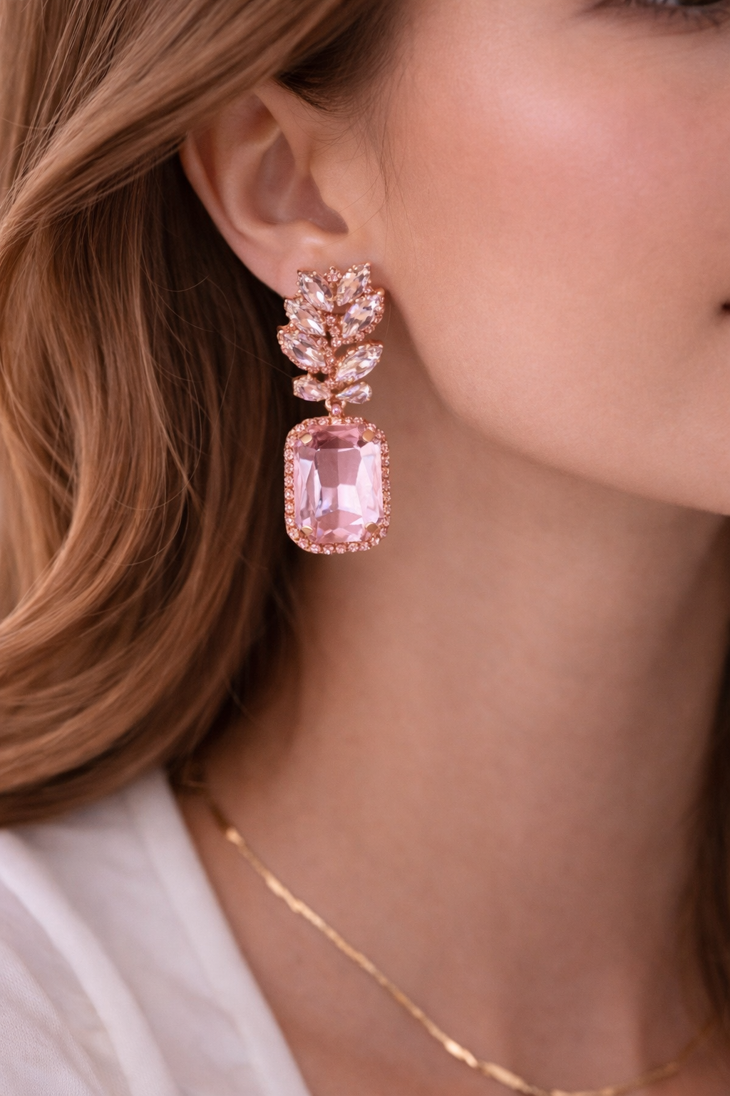 Orecchini& Bracciale Luxury Pink