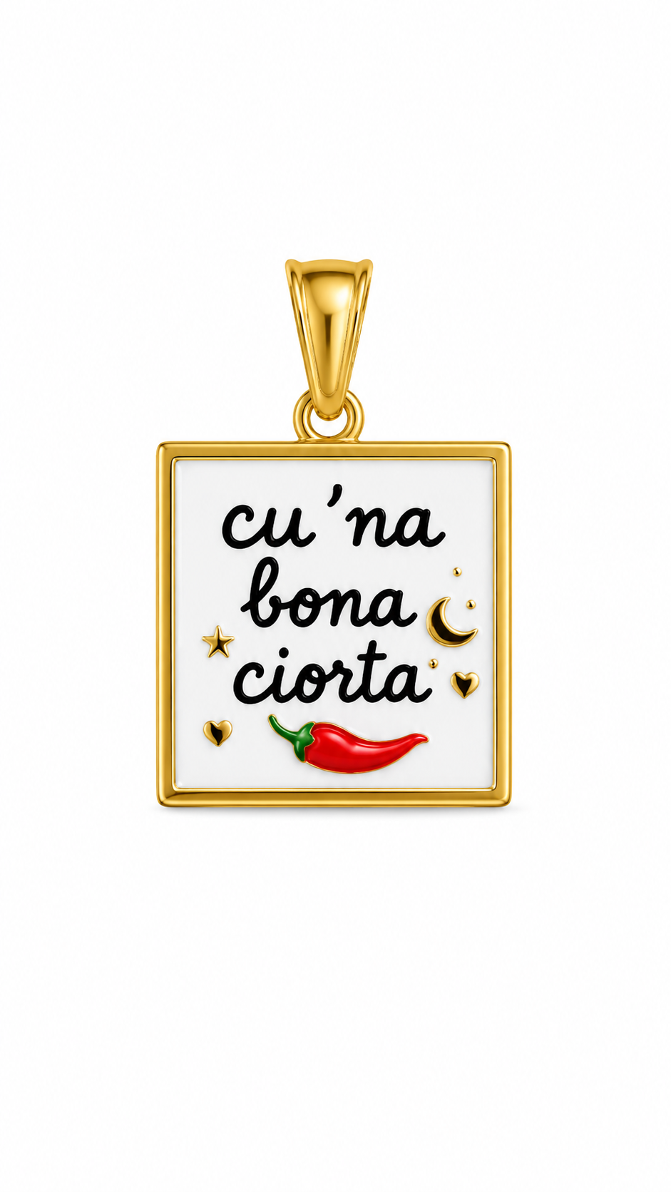 CIONDOLO QUADRATO FRASI
