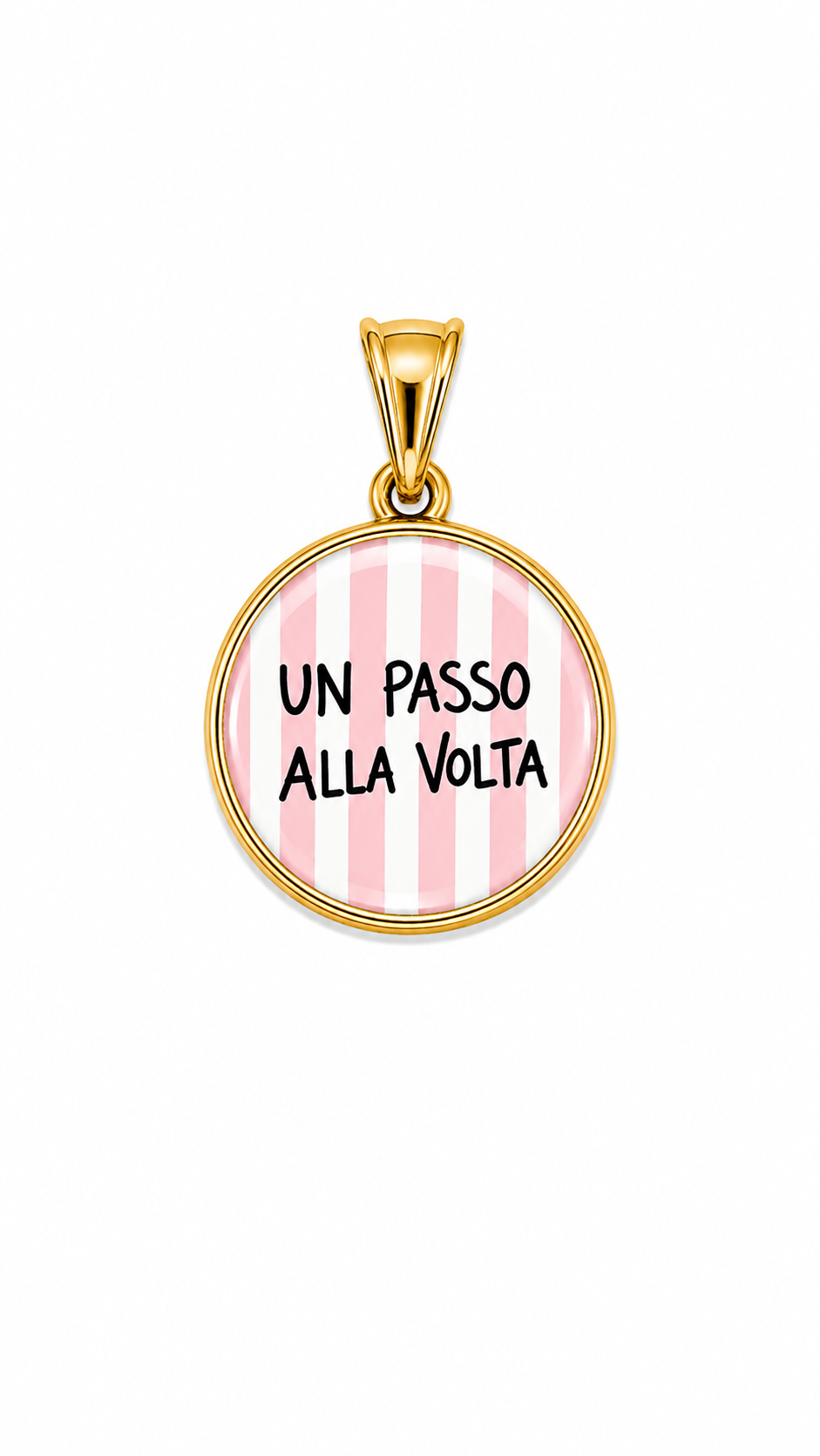 CIONDOLO TONDO FRASE