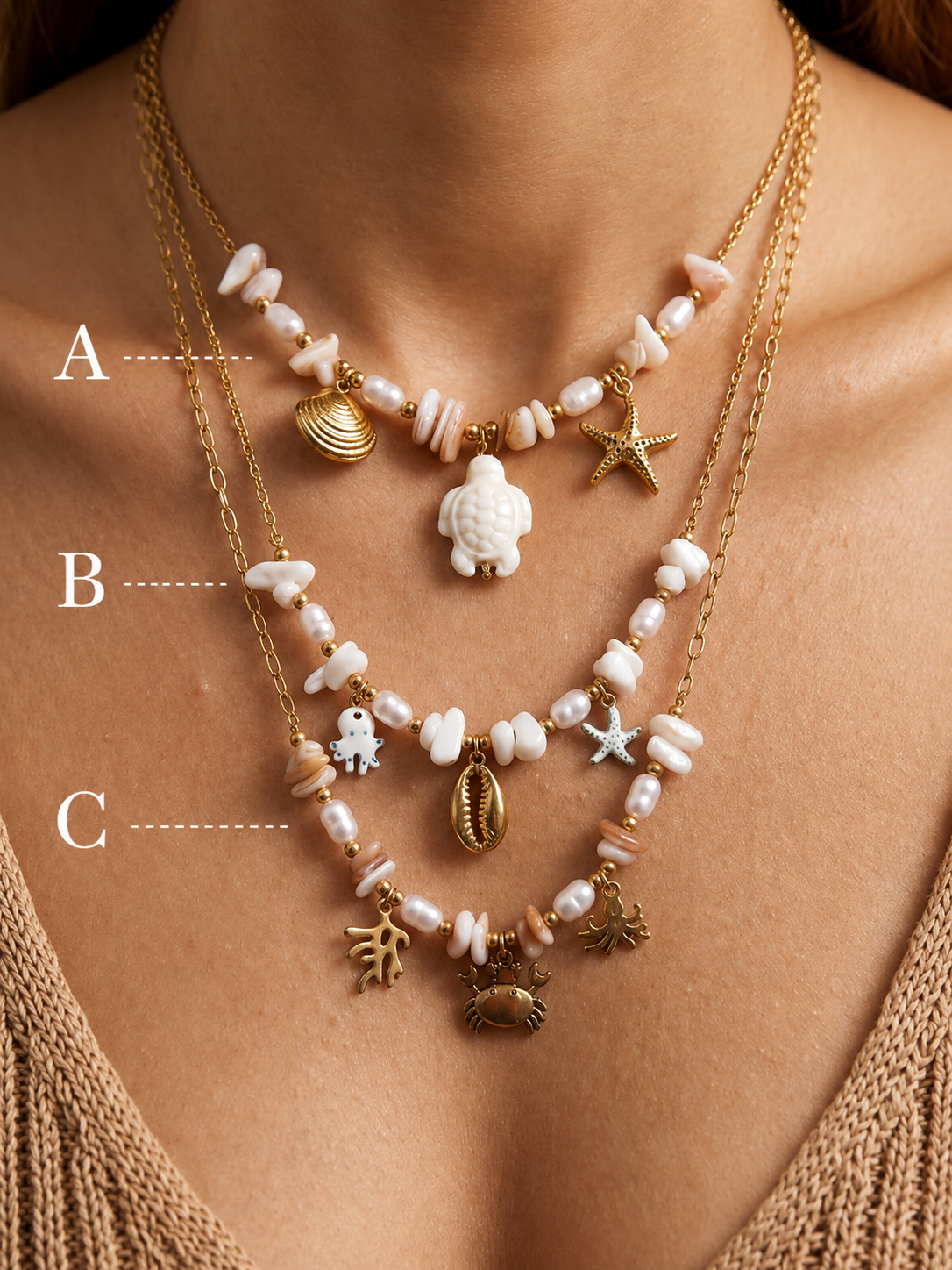 Collana Santorini White