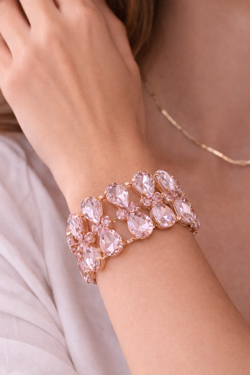 Orecchini& Bracciale Luxury Pink