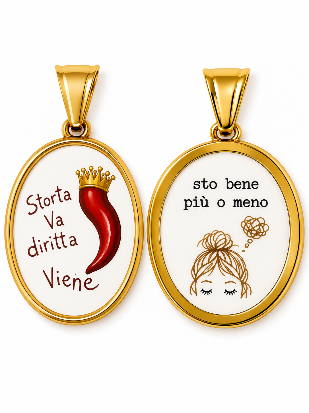 CIONDOLO OVALE FRASI