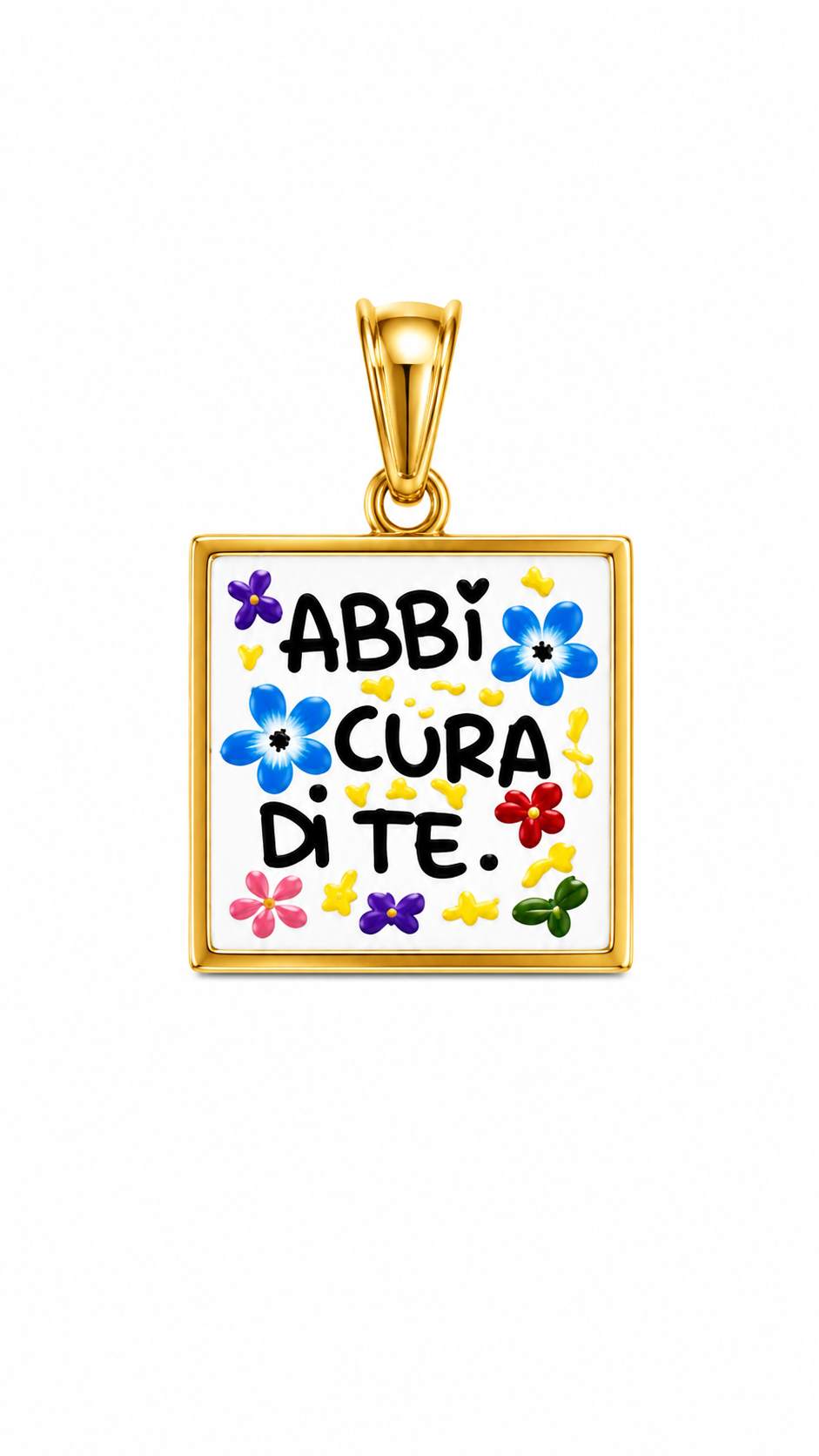 CIONDOLO QUADRATO FRASI