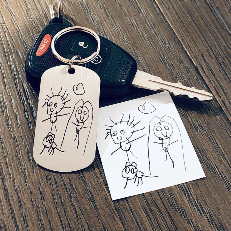 Portachiavi Personalizzato Disegno Acciaio