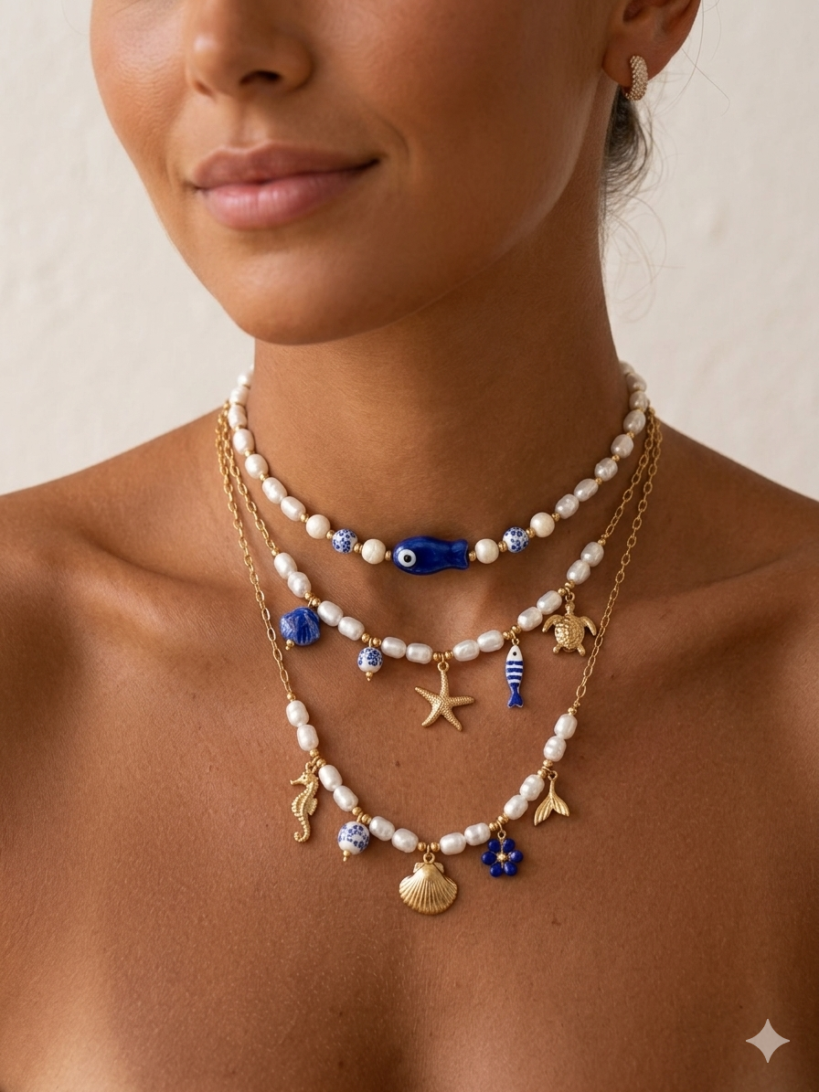 Collana Santorini Blue