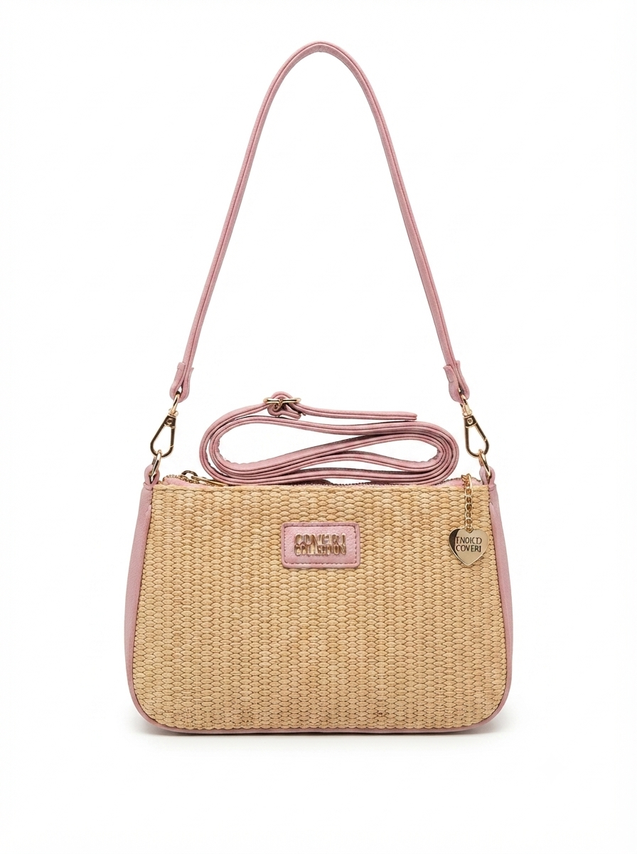 COVERI COLLECTION PINK & RAFIA