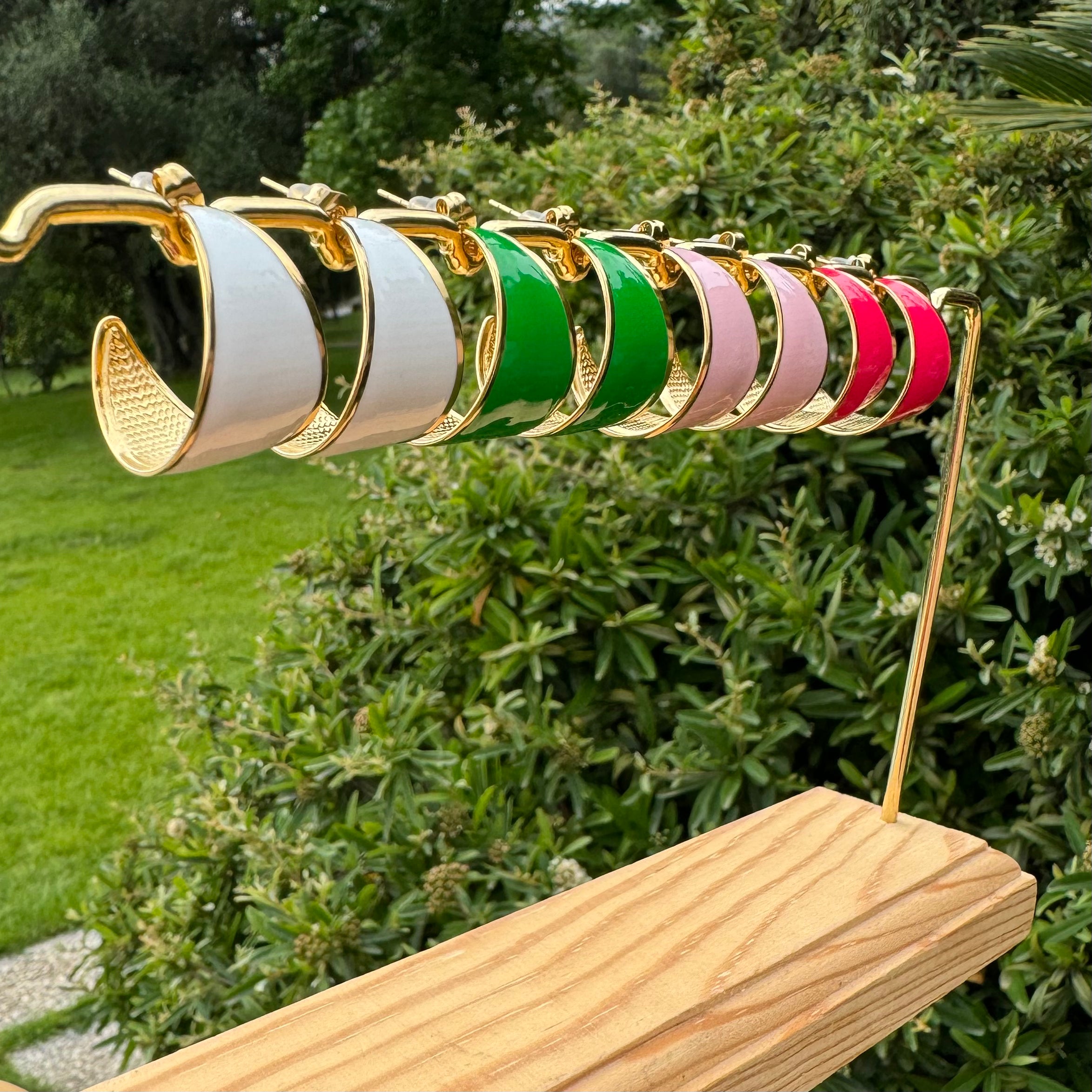 Orecchini Cerchio Mezzaluna Colors