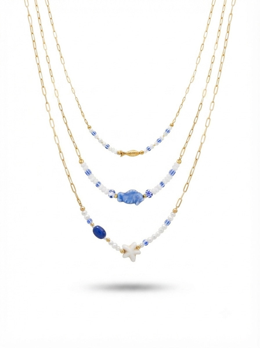 Collana SANTORINI White e Blue