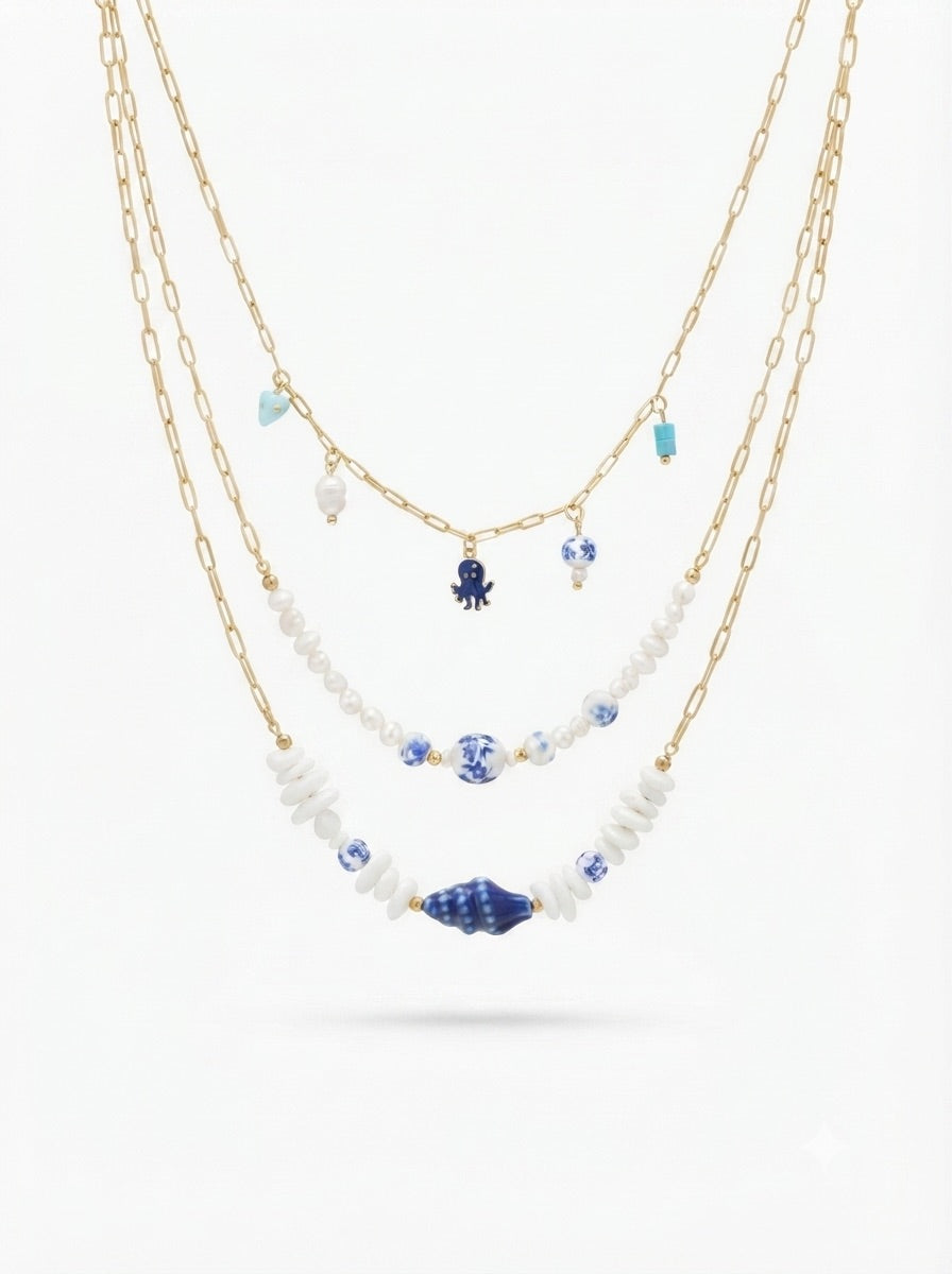 Collana SANTORINI White & Blue
