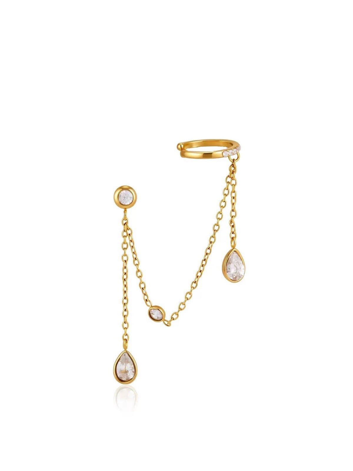 Orecchino Mono Earcuff Cascata