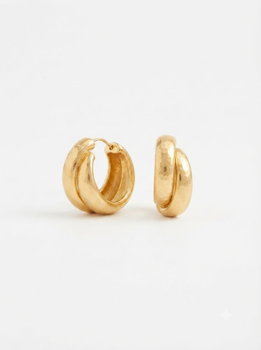 Orecchini Double Circle Satin