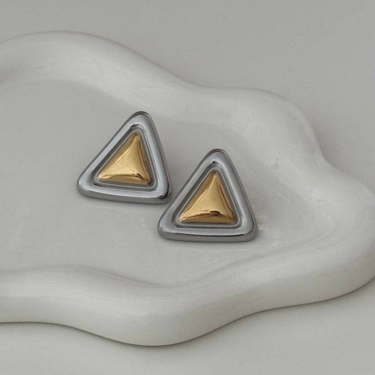 Orecchini Triangle BICOLOR