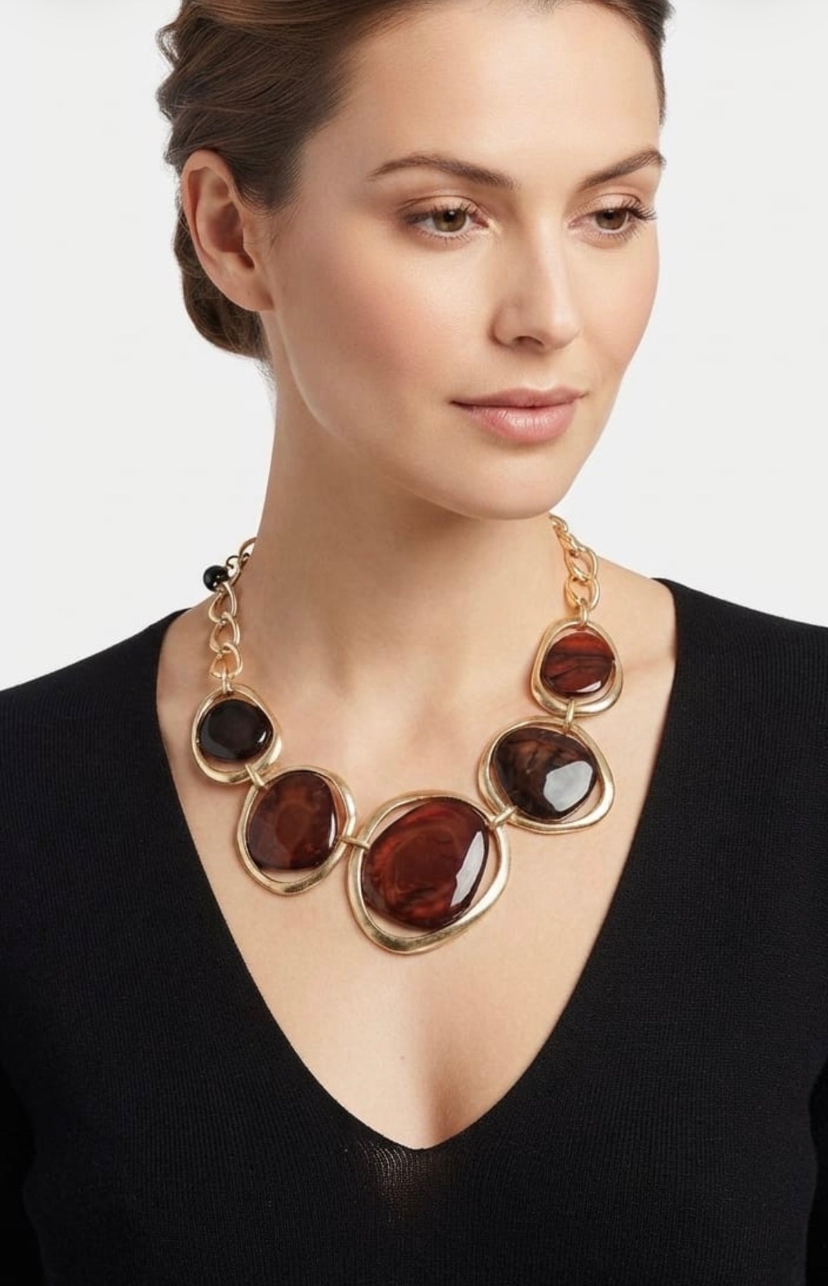 Collana BLOOM Marrone