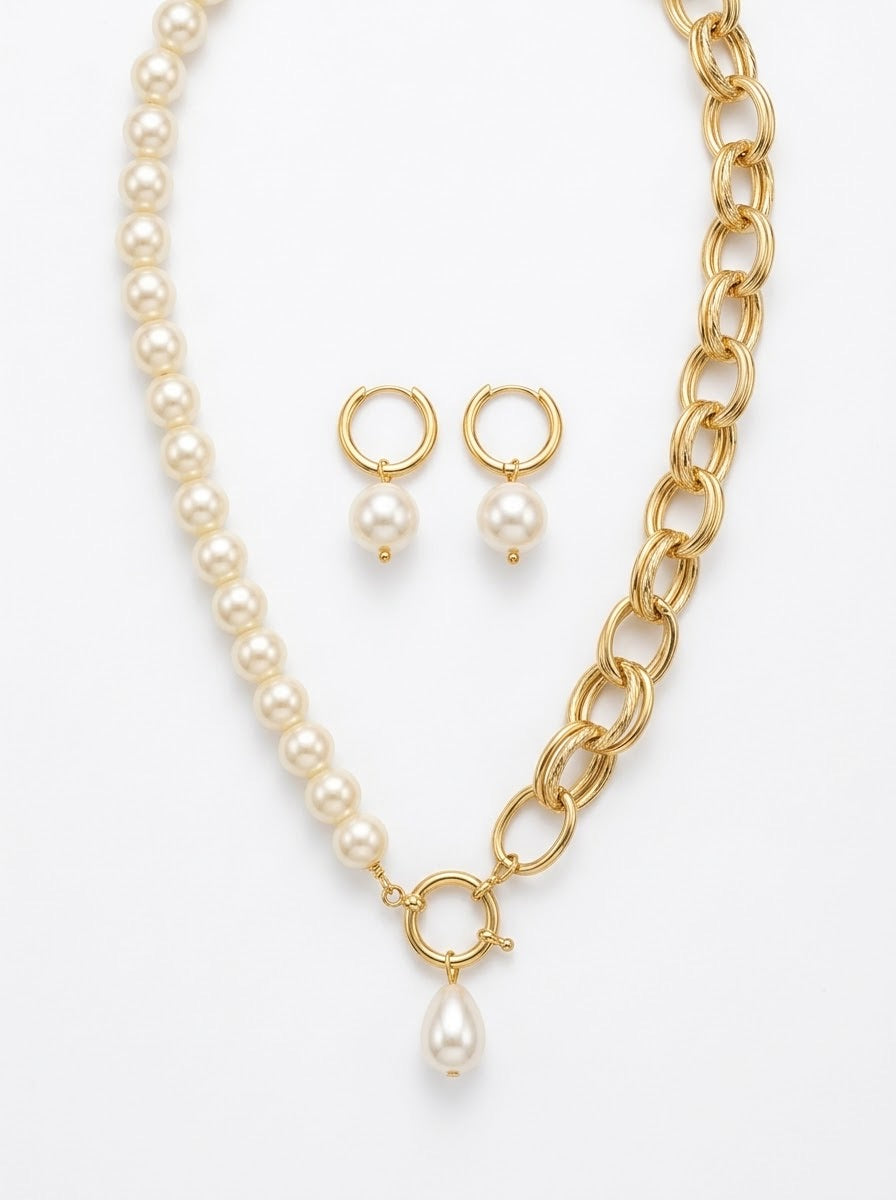 Collana & Orecchini Allie Perla