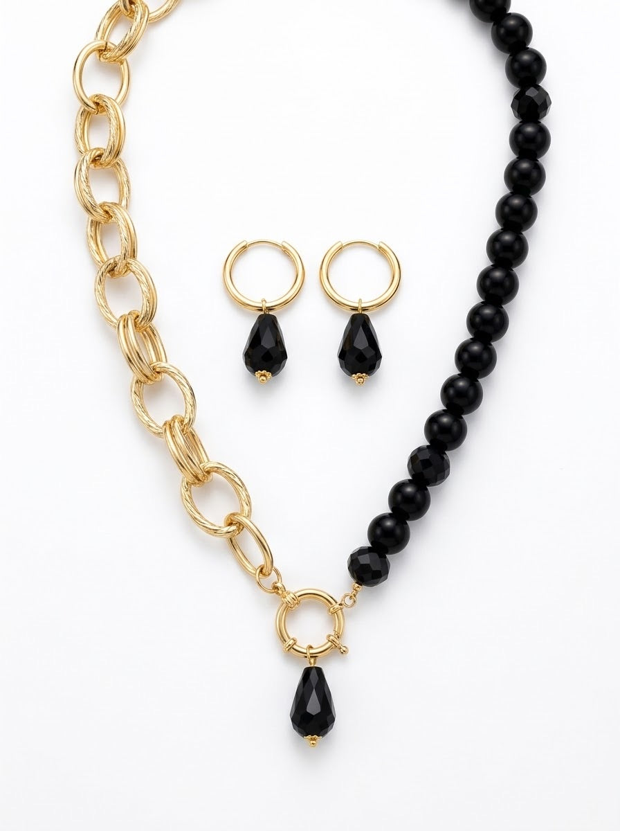 Collana & Orecchini Allie Black