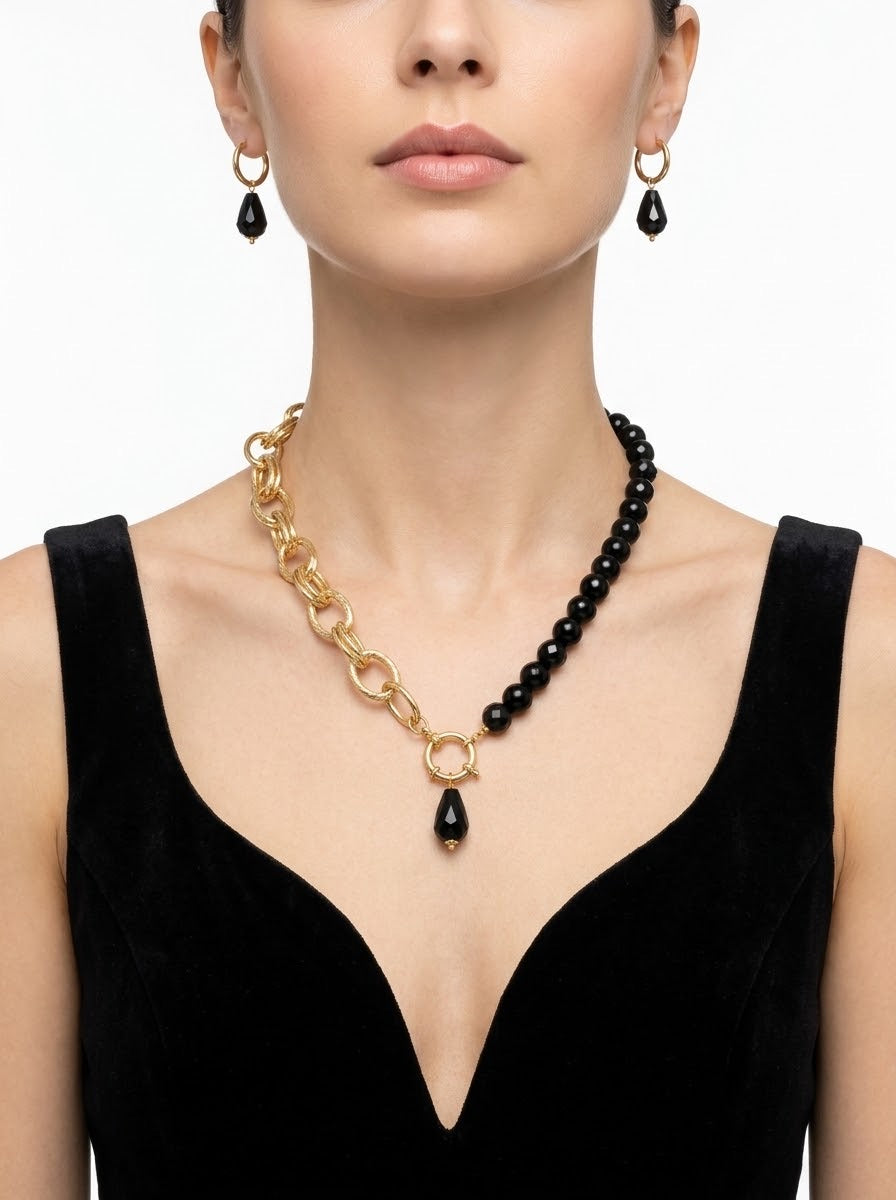 Collana & Orecchini Allie Black