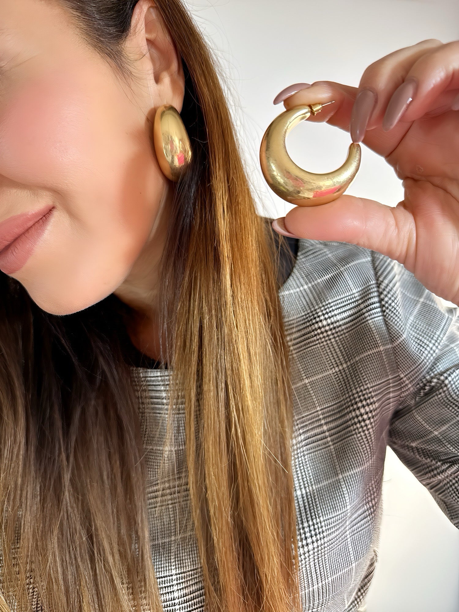 Orecchini Big Cerchio Satin